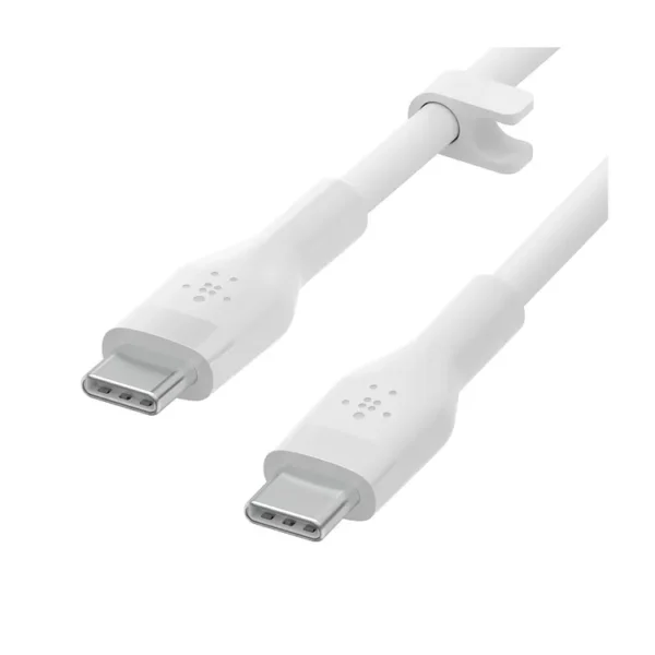 Kit x 2 Cable BELKIN USB-C a USB-C  2 Metros C/U (Blanco y Negro) - Imagen 3