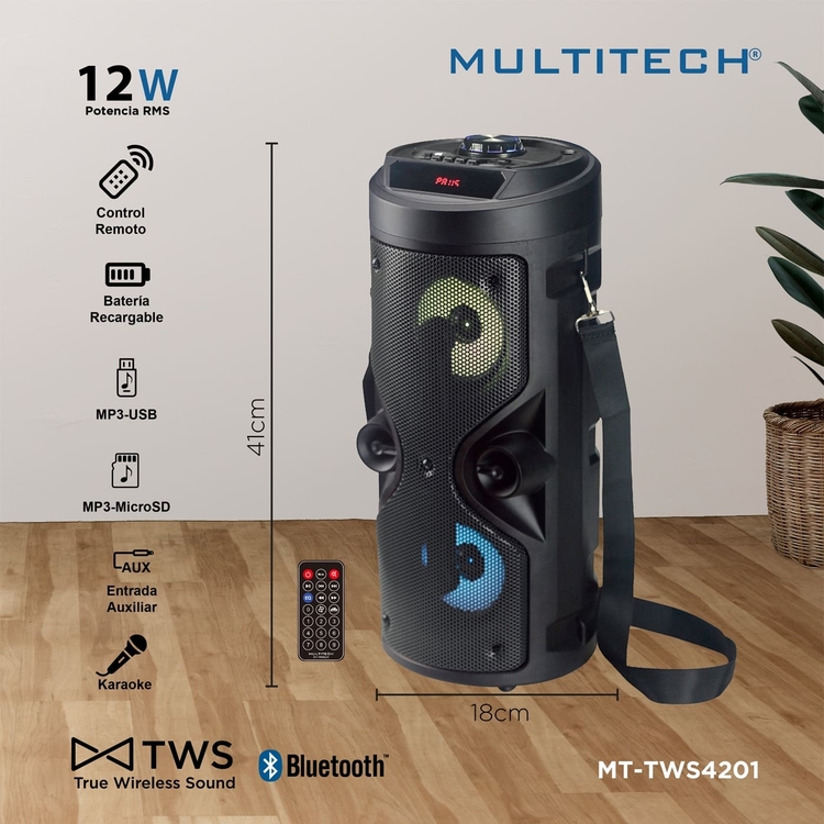 Parlante MULTITECH MT-TWS4201 Negro - Imagen 4