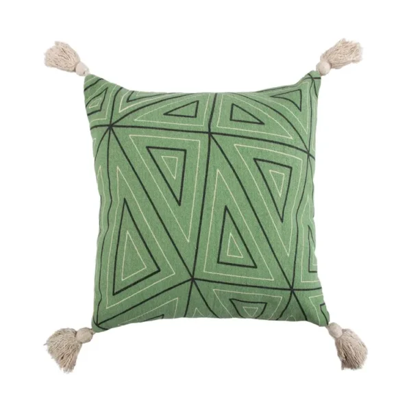 Cojín Decorativo K-LINE Figuras Verdes 45 x 45 cms