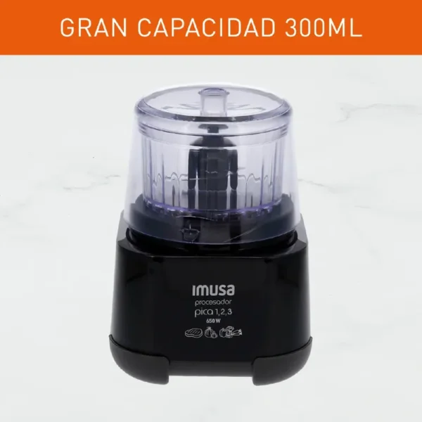Procesador IMUSA Picatodo 123 Negro 650 Watts - Imagen 4