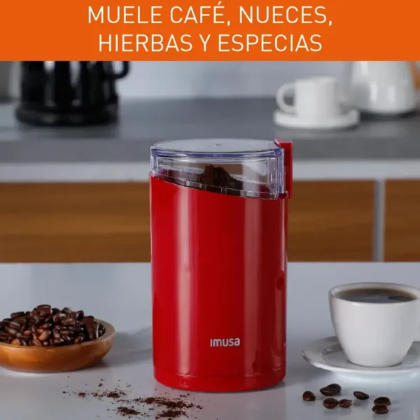 Molino de Café IMUSA Coffee Grinder Rojo - Imagen 3