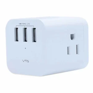 Multitoma Clavija VTA de 3 Salidas Polo a Tierra 15W + 3 Puertos USB-A