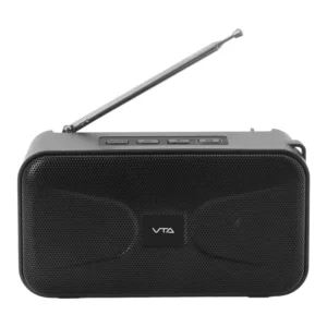Parlante VTA Inalámbrico Bluetooth Carga Solar 10W Negro