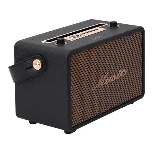 Parlante VTA Inalámbrico Bluetooth Retro 25W Negro - Imagen 2