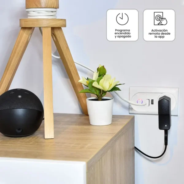 Toma Corriente Inteligente VTA+ Sencillo con 2 Puertos USB - Imagen 4