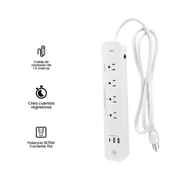 Multitoma Inteligente VTA+ 4 Salidas + 2 USB + Tipo C Energy - Imagen 5