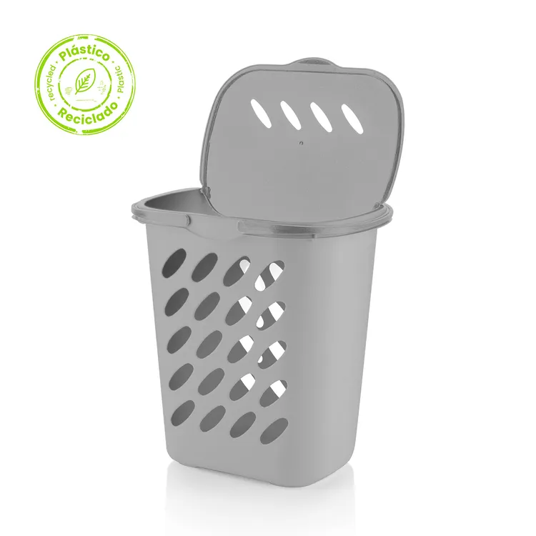Canasta Para Ropa Con Tapa ESTRA 46 Litros Gris - Imagen 3