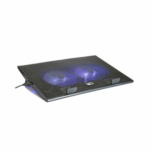 Base Enfriadora STARTEC 2 Ventiladores 2 Posiciones 15" Negro/Azul