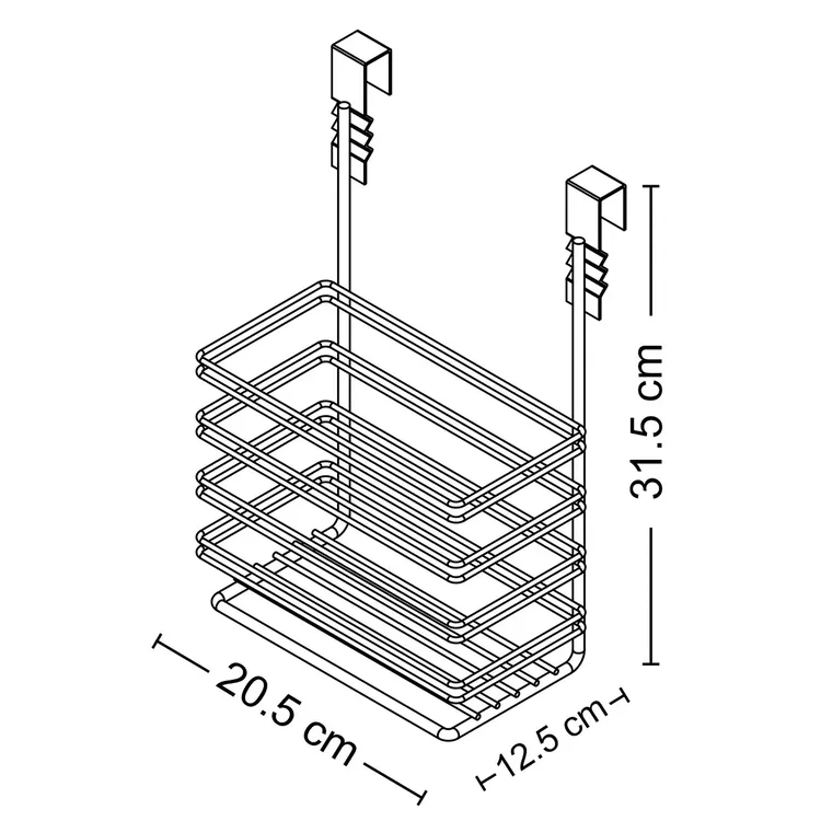 Canasta Organizadora REJIPLAS Geo para Colgar Negra - Imagen 3
