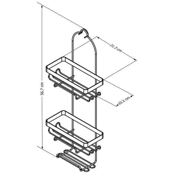 Organizador de Baño REJIPLAS 2 Niveles Negro - Imagen 3