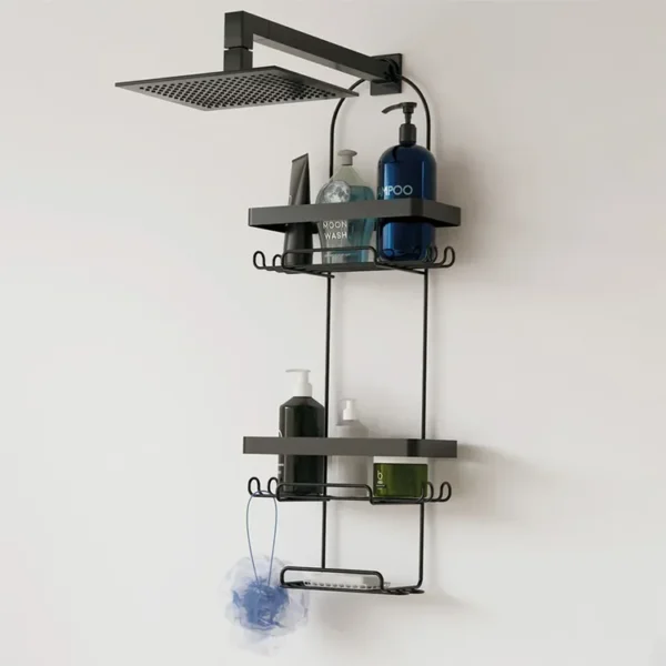 Organizador de Baño REJIPLAS 2 Niveles Negro - Imagen 4