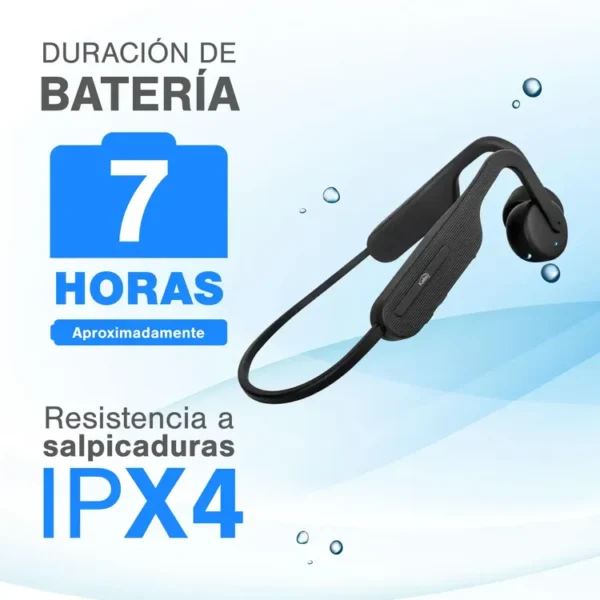 Audífonos KALLEY Inalámbricos Bluetooth K-ABCA Conducción Ósea Negro - Imagen 6