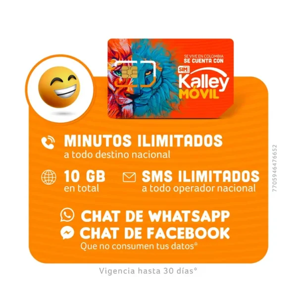 Sim card Kalley Móvil con paquete 10GB