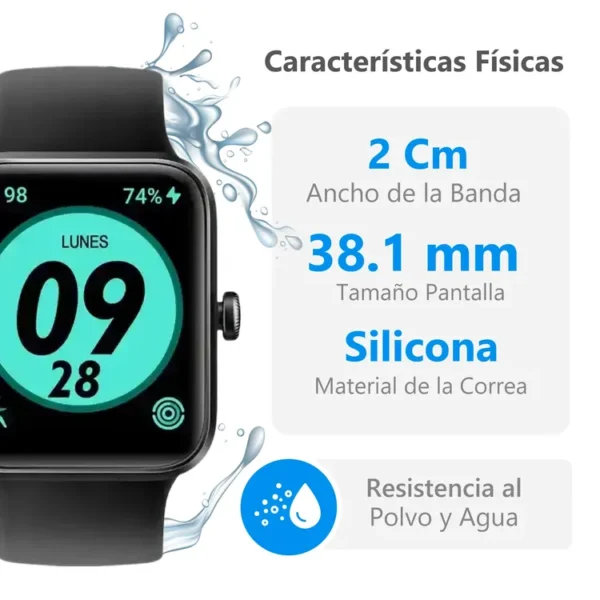 Reloj KALLEY K-Watch 2 38 mm Negro - Imagen 6