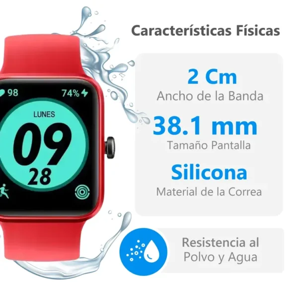 Reloj KALLEY K Watch 2 38 mm Rojo - Imagen 6