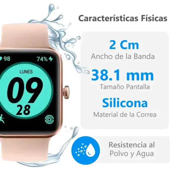 Reloj KALLEY K Watch 2 38 mm Rosado - Imagen 6
