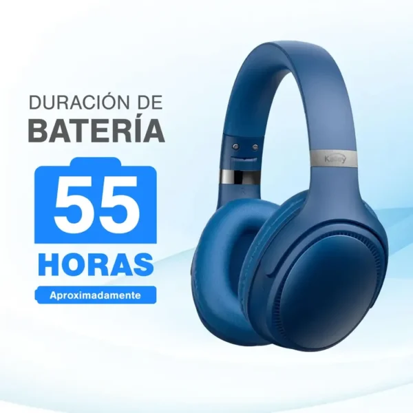 Audífonos de Diadema KALLEY Inalámbricos Bluetooth On Ear K-AA1 Azul - Imagen 6