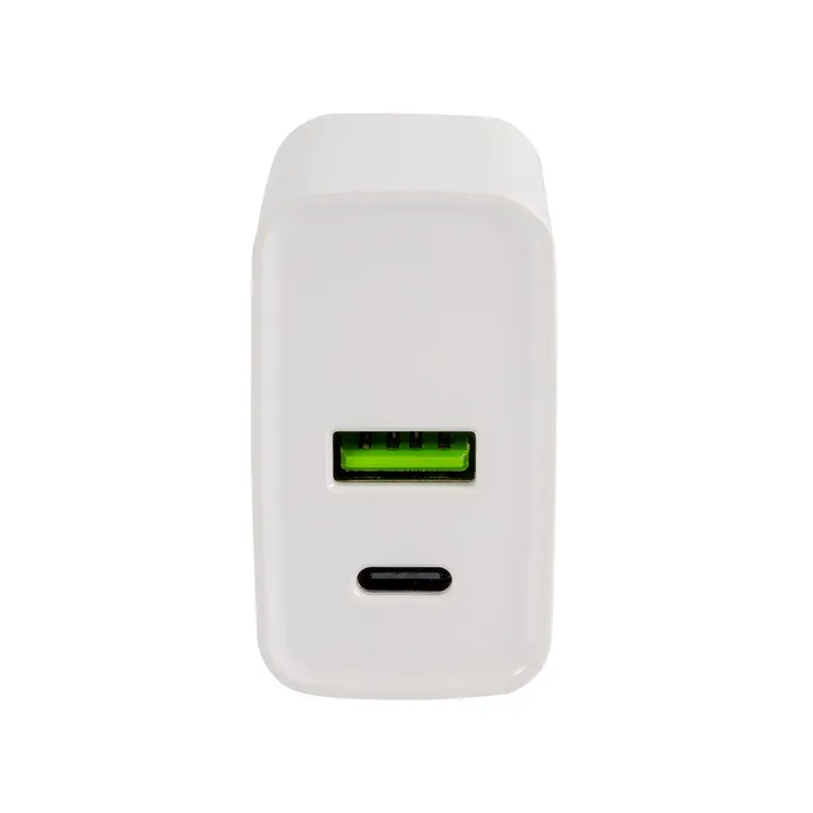Adaptador|Cargador de Pared KALLEY Dual USB|USB-C 20W Carga Rápida K-CP Blanco - Imagen 2