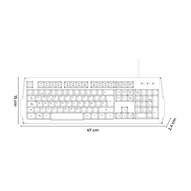 Teclado KALLEY Alámbrico Gaming K-KGT Negro|Rojo - Imagen 5