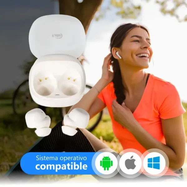 Audífonos KALLEY Inalámbricos Bluetooth In Ear K-AUDC Crema - Imagen 5