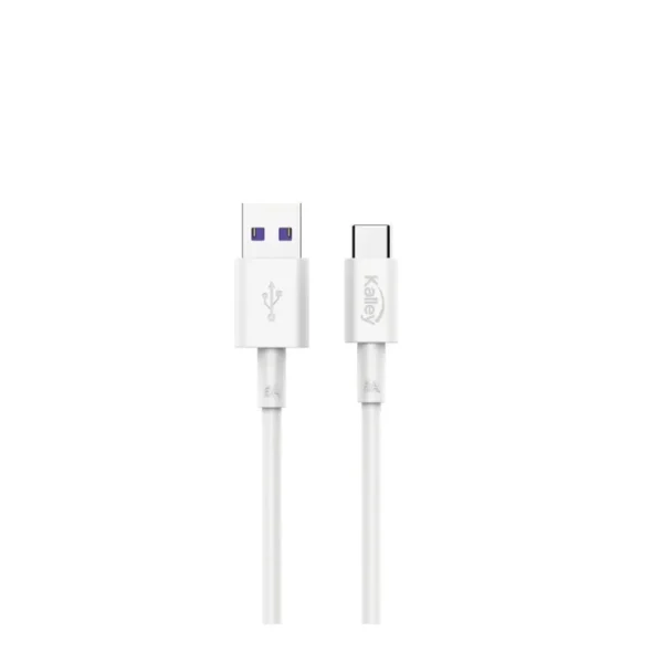 Cable KALLEY USB a USB-C de 1.0 Metro Blanco