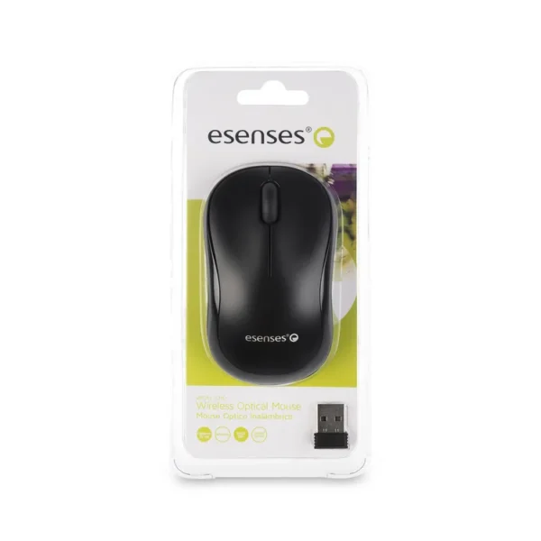 Mouse ESENSES Óptico Inalámbrico WOM-1010 Negro - Imagen 3