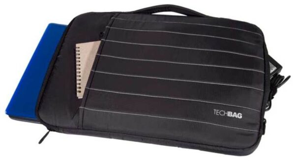 Funda TECHBAG en Nylon para Portatil 15" Pulgadas Negro