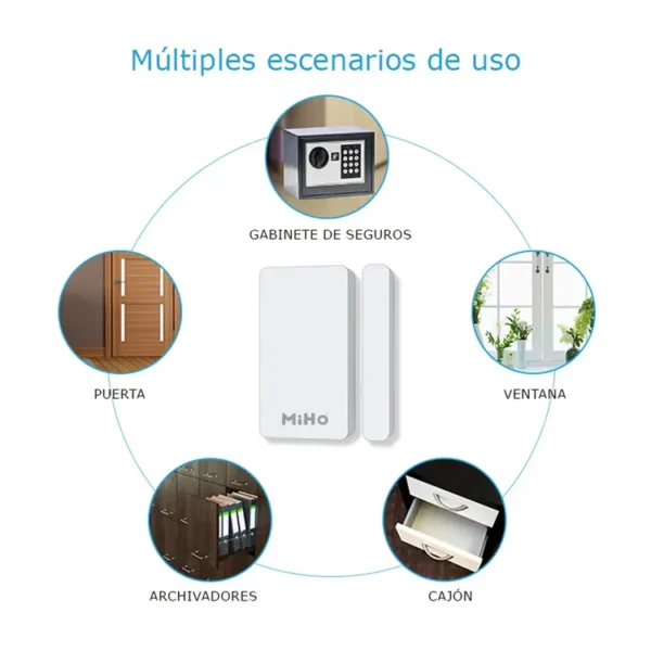 Sensor de Apertura y Cierre de Puertas MIHO SAC-10 Blanco - Imagen 7