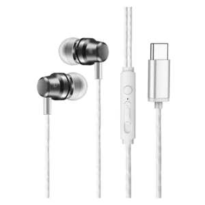 Audífonos ESENSES Alámbricos In Ear EB-500-C Manos Libres USB-C Blanco
