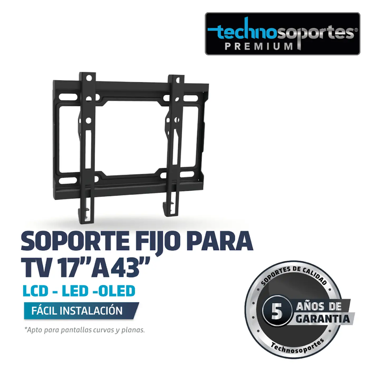 Base TECHNOSOPORTES Fija para televisores de 17"a 43" - Imagen 2