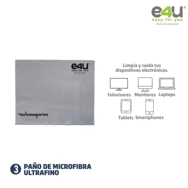 Base Fija TECHNOSOPORTES para TV de 32"a 65"+ Kit de Limpieza +<br> Paño Microfibra + 2 Correas Organizadoras + Nivel - Imagen 4