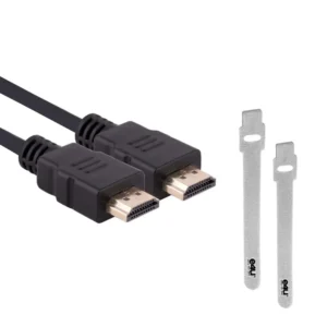 Cable E4U HDMI a HDMI 4K Alta Velocidad  con Ethernet de 5 Metros + 2 Correas de Velcro