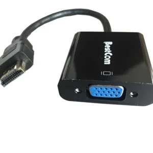 Adaptador HDMI estándar macho a VGA hembra con salida de audio 3,5 mm 1080p.