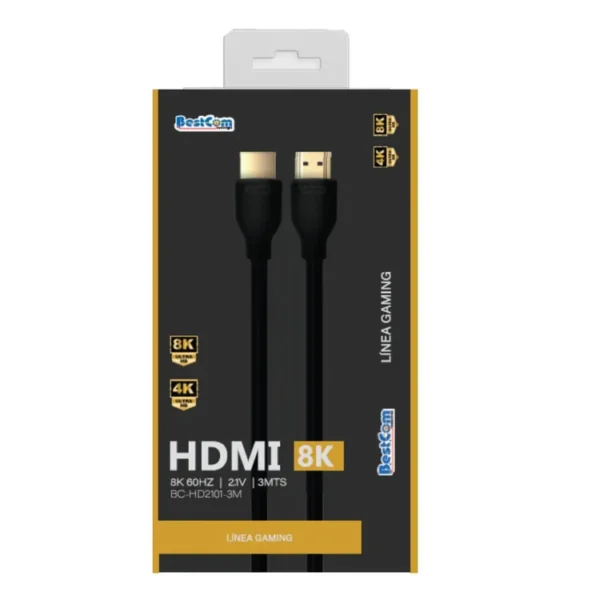 Cable BESTCOM HDMI a HDMI 8K de alta velocidad de 3 Metros - Imagen 4