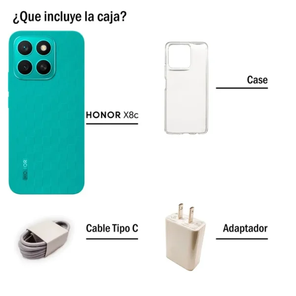 Celular HONOR X8c 512GB Verde - Imagen 3
