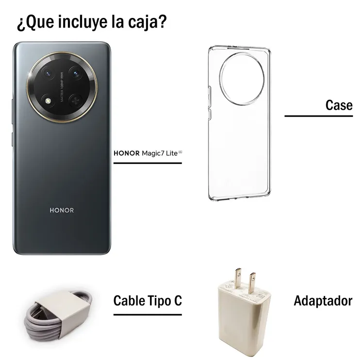 Celular HONOR Magic 7 Lite 512GB 5G Negro + Reloj - Imagen 3