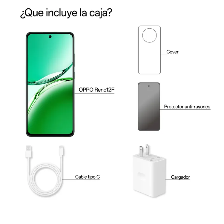 Celular OPPO Reno 12F 256GB 5G Verde + Parlante - Imagen 3