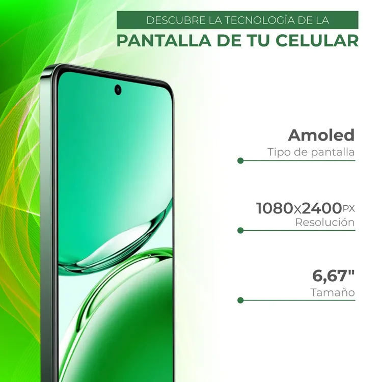 Celular OPPO Reno 12F 256GB 5G Verde + Parlante - Imagen 7