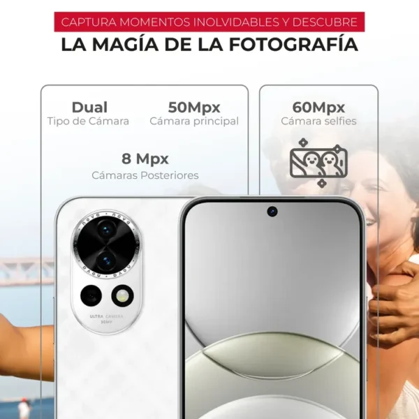 Celular HUAWEI Nova13 256GB Blanco + Audifonos - Imagen 4