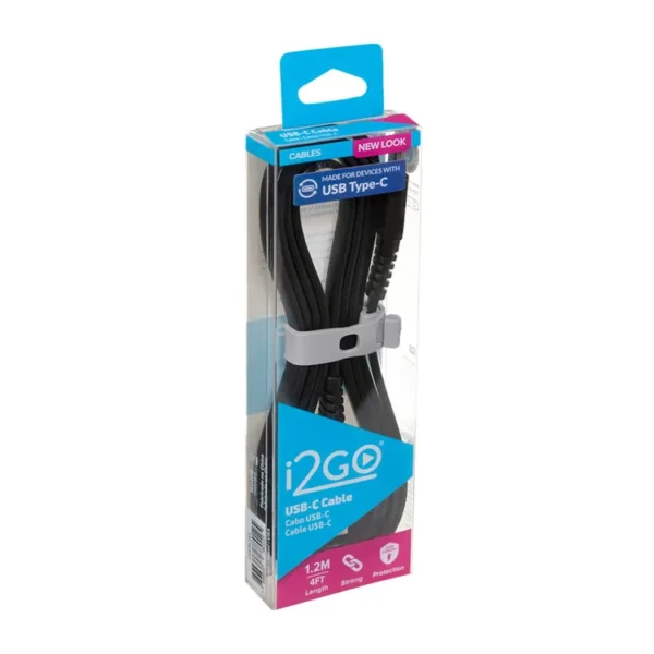 Cable i2GO USB-A a USB-C 1.2 Metros Negro - Imagen 6