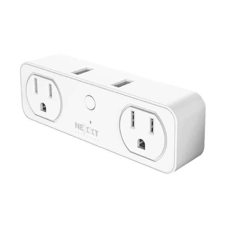 Toma Corriente Inteligente NEXXT WiFI NHP-D610 para Interiores 2 Tomas + 2 Puertos USB Blanco