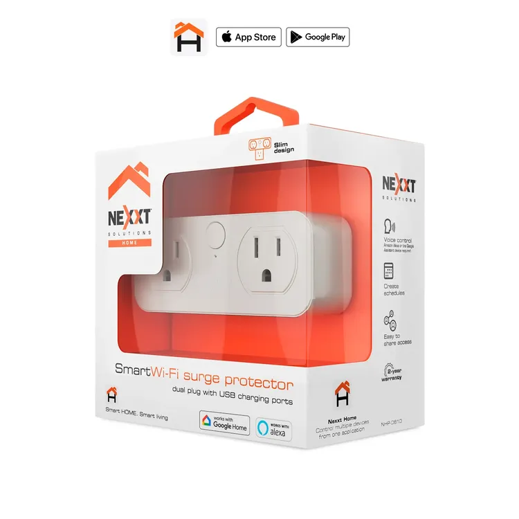 Toma Corriente Inteligente NEXXT WiFI NHP-D610 para Interiores 2 Tomas + 2 Puertos USB Blanco - Imagen 5