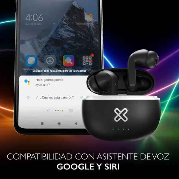 Audífonos Klip Xtreme Inalámbricos Bluetooth In Ear TWS EdgebudsPro KTE-750BK Cancelación de Ruido Negro - Imagen 7