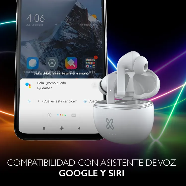 Audífonos Klip Xtreme Inalámbricos Bluetooth In Ear TWS EdgebudsPro KTE-750WH Cancelación de Ruido Blanco - Imagen 7