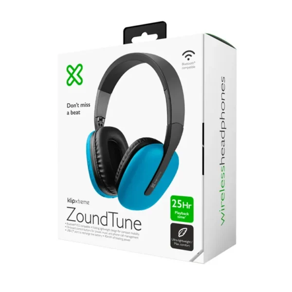 Audífonos de Diadema KLIP XTREME Inalámbricos Bluetooth On Ear ZOUNDTUNE KWH010 Gris - Imagen 5