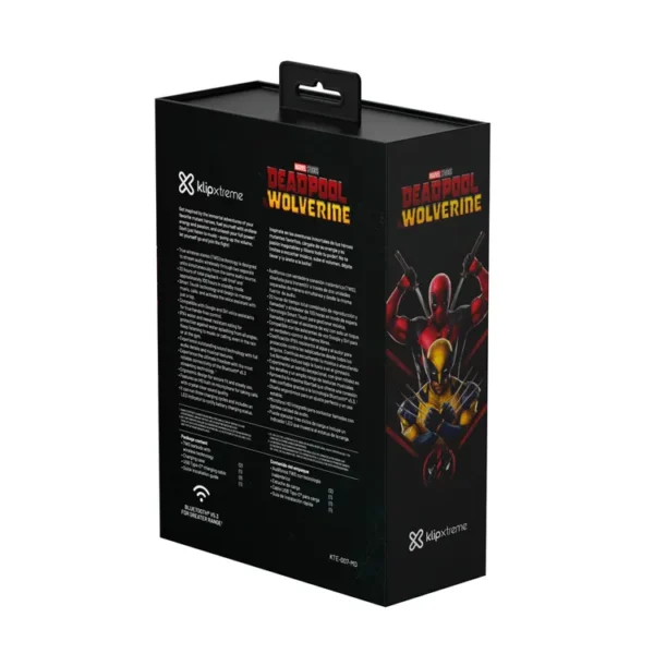 Audífonos KLIP XTREME Inalámbricos Bluetooth In Ear TWS KTE-007MD Deadpool & Wolverine Negro - Imagen 9