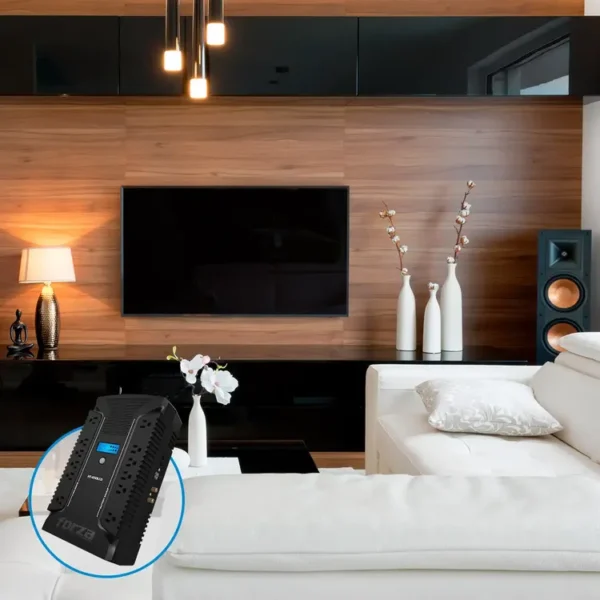 UPS FORZA 650VA / 390W 12 Salidas | 2 puertos USB | 1 puerto USB-C | HT-650LCD Negro - Imagen 7