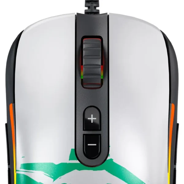 Mouse PRIMUS Alámbrico Ergonómico Gaming PMO-S203GR Star Wars Grogu Blanco|Verde - Imagen 5