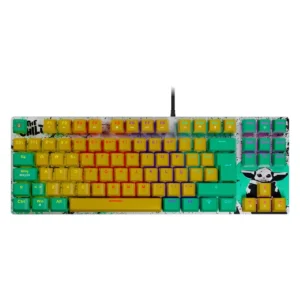 Teclado PRIMUS Alámbrico Mecánico Gaming Star Wars Grogu Multicolor