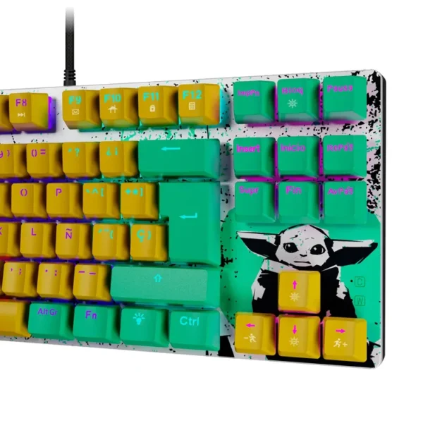 Teclado PRIMUS Alámbrico Mecánico Gaming Star Wars Grogu Multicolor - Imagen 2